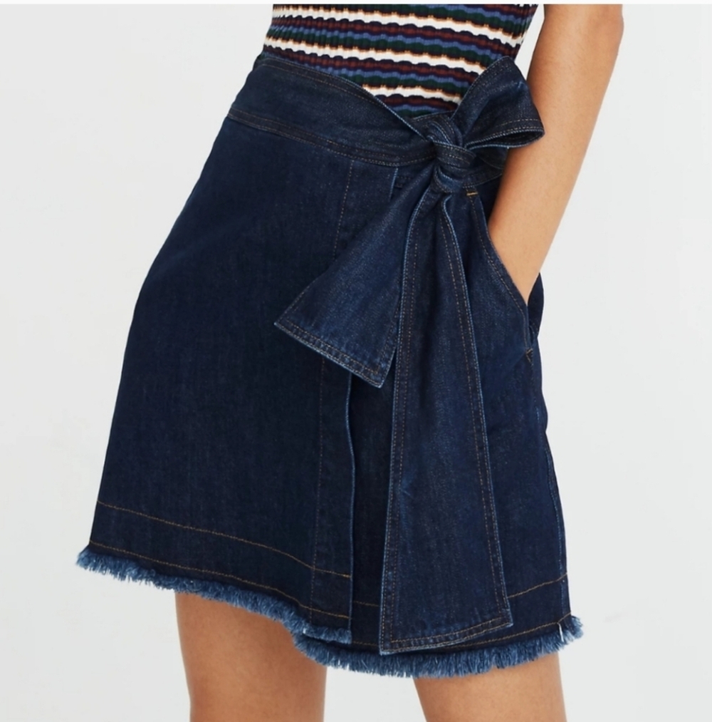 Madewell x Karen Walker® Denim Killick Skirt J7906 Size 00 - Picture 2 of 10